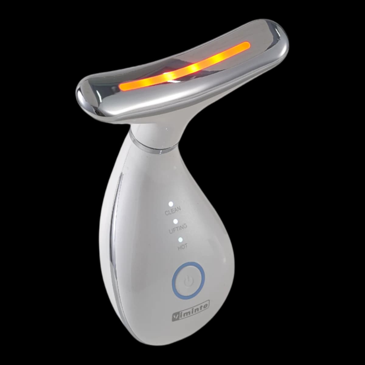 Red LED light mode on the face massager, 630nm wavelength for skin rejuvenation