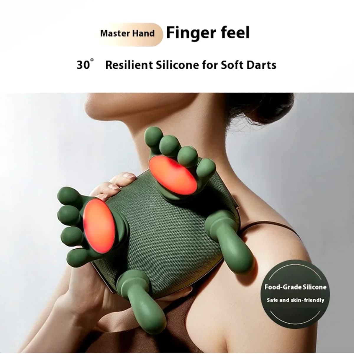 Food-grade silicone fingertips with heat nodes