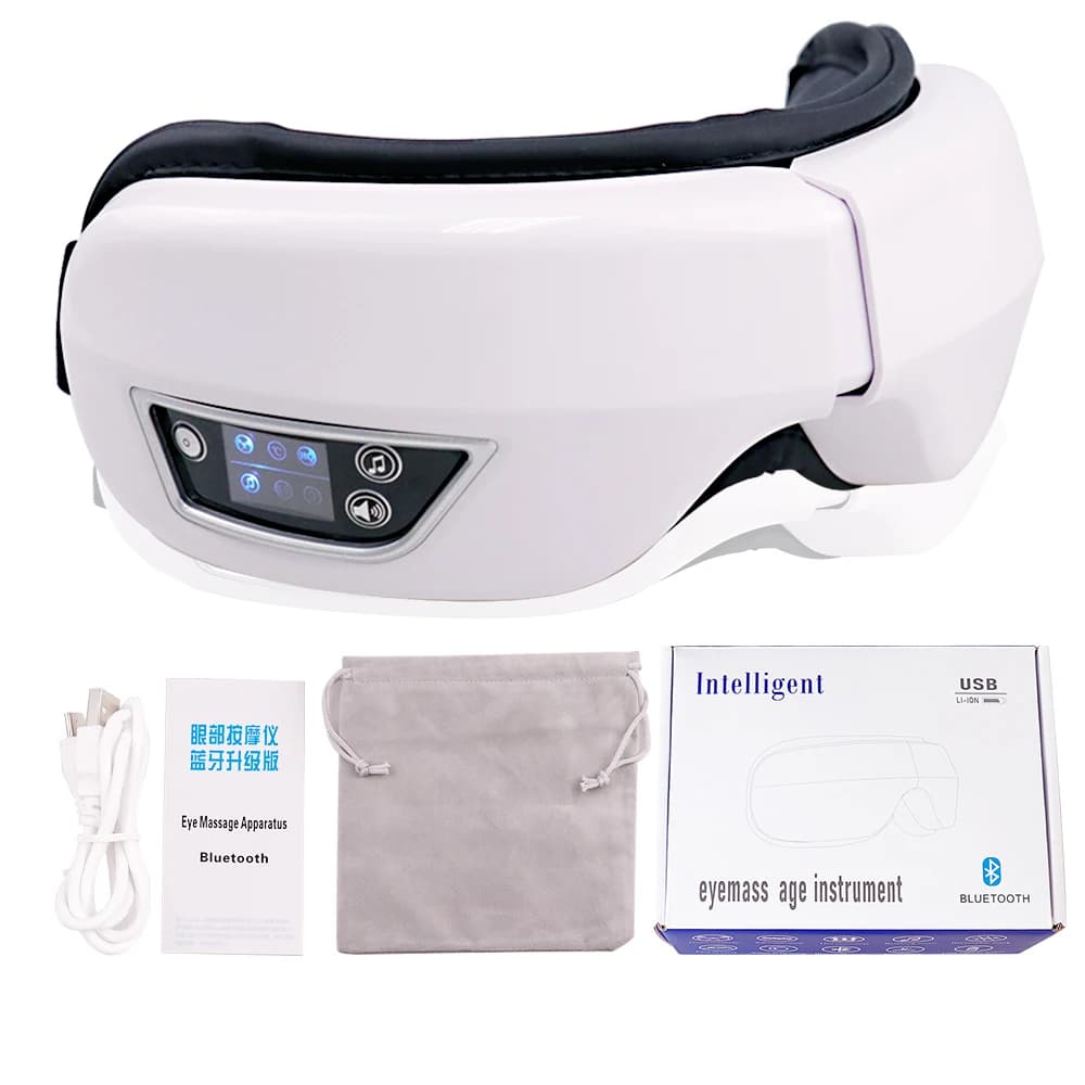 6D Smart Vibration Eye Massager Airbag Compress Eye Care Instrument Bluetooth Music Eye Massage Slee - Hero