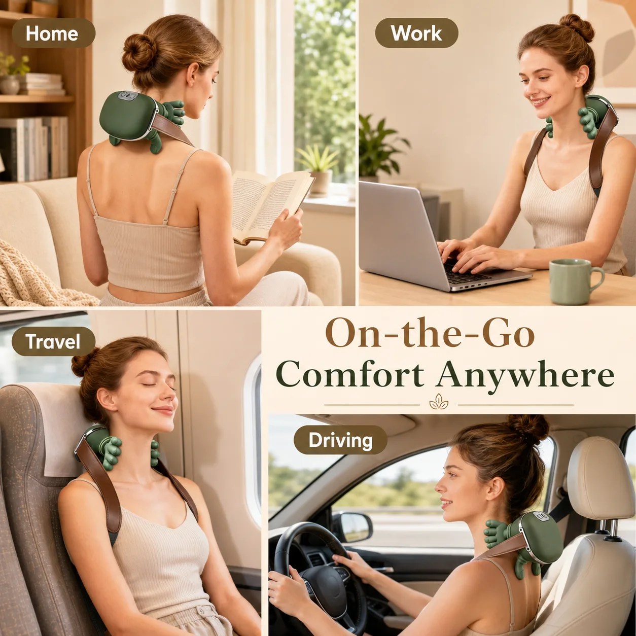 VIMINTO Neck Massager for on-the-go comfort at home, work, travel and driving